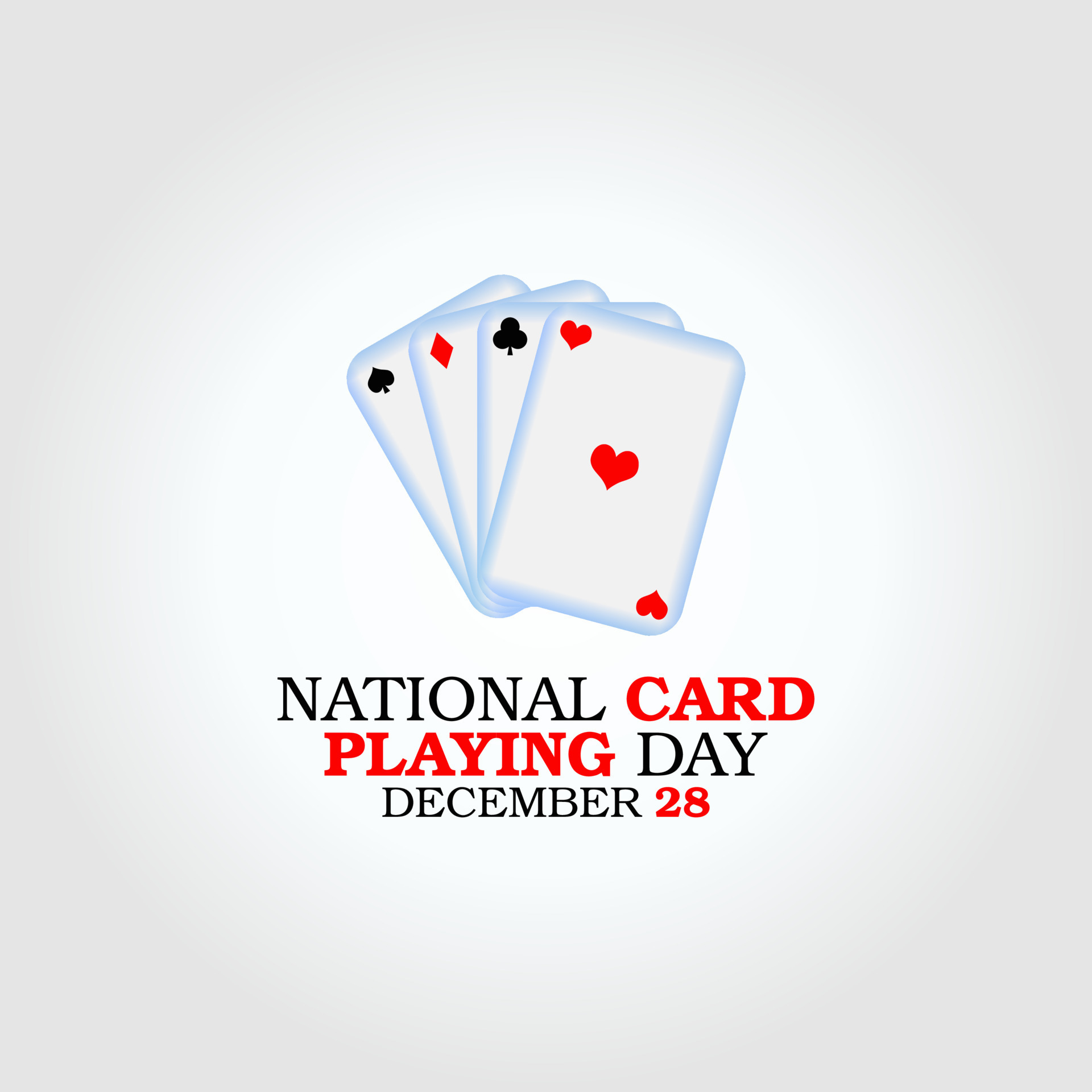 vector graphic of national card playing day good for national card