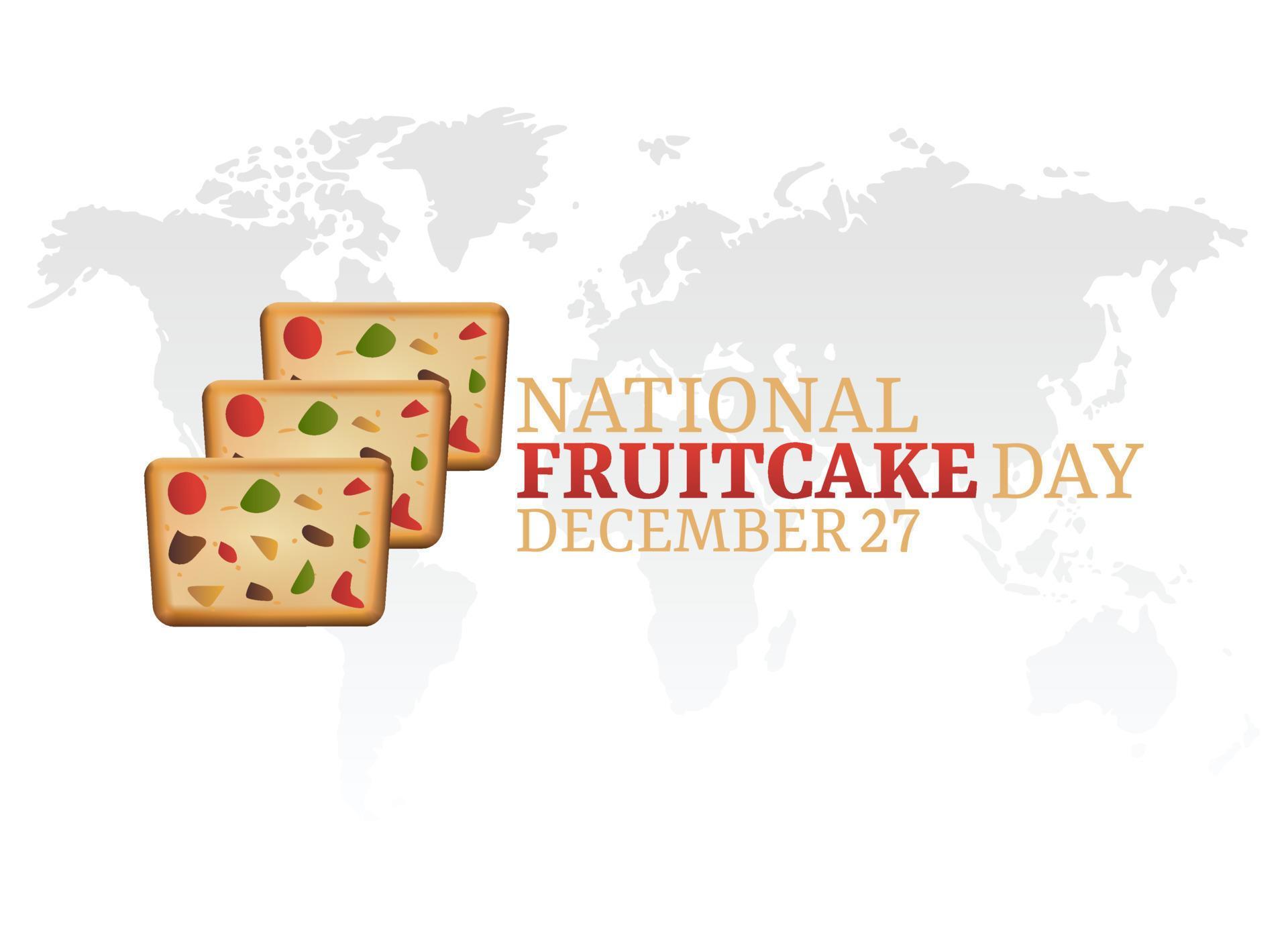 vector graphic of national fruitcake day good for national fruitcake