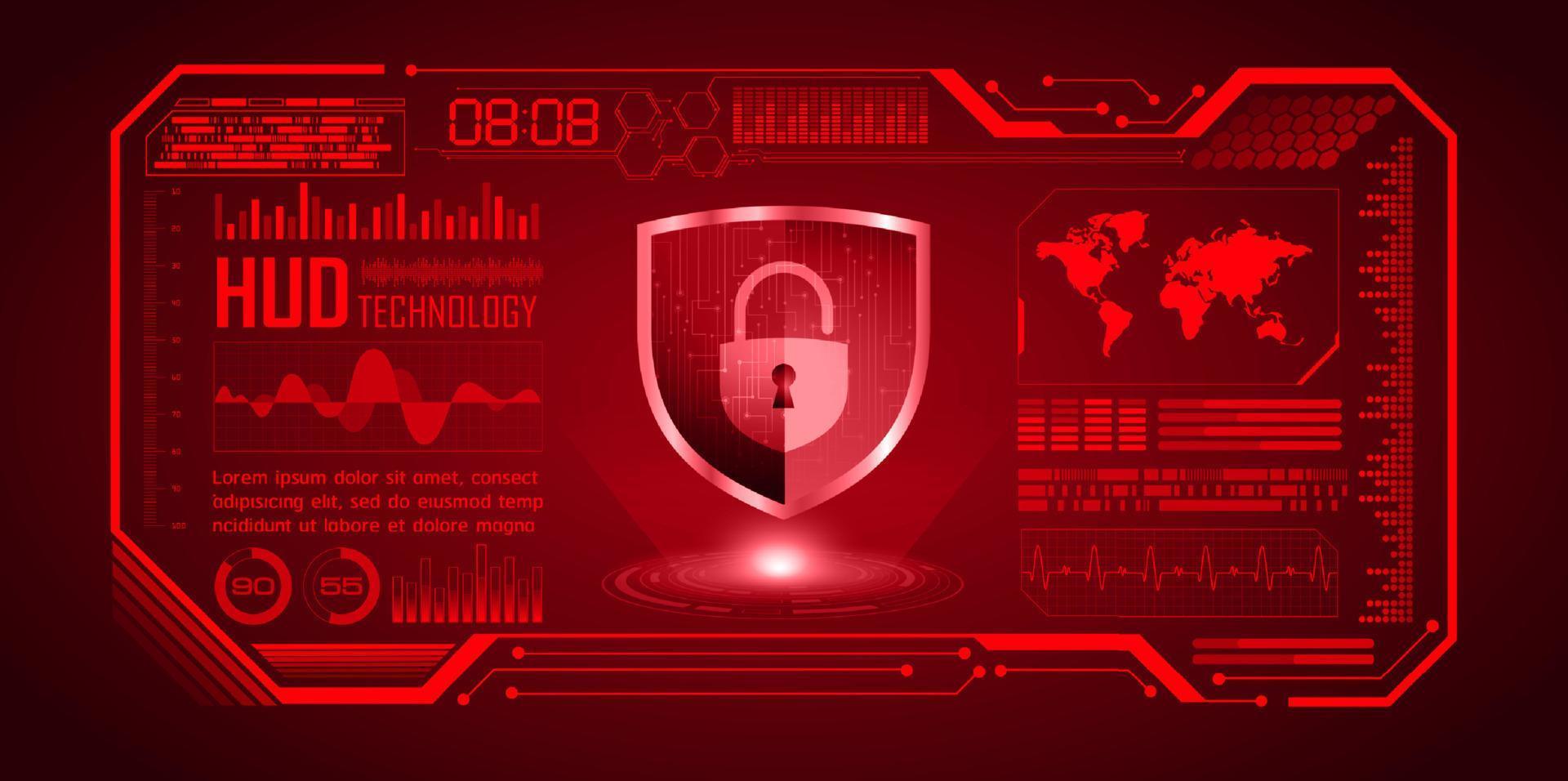 Modern Cybersecurity Technology Background with padlock vector
