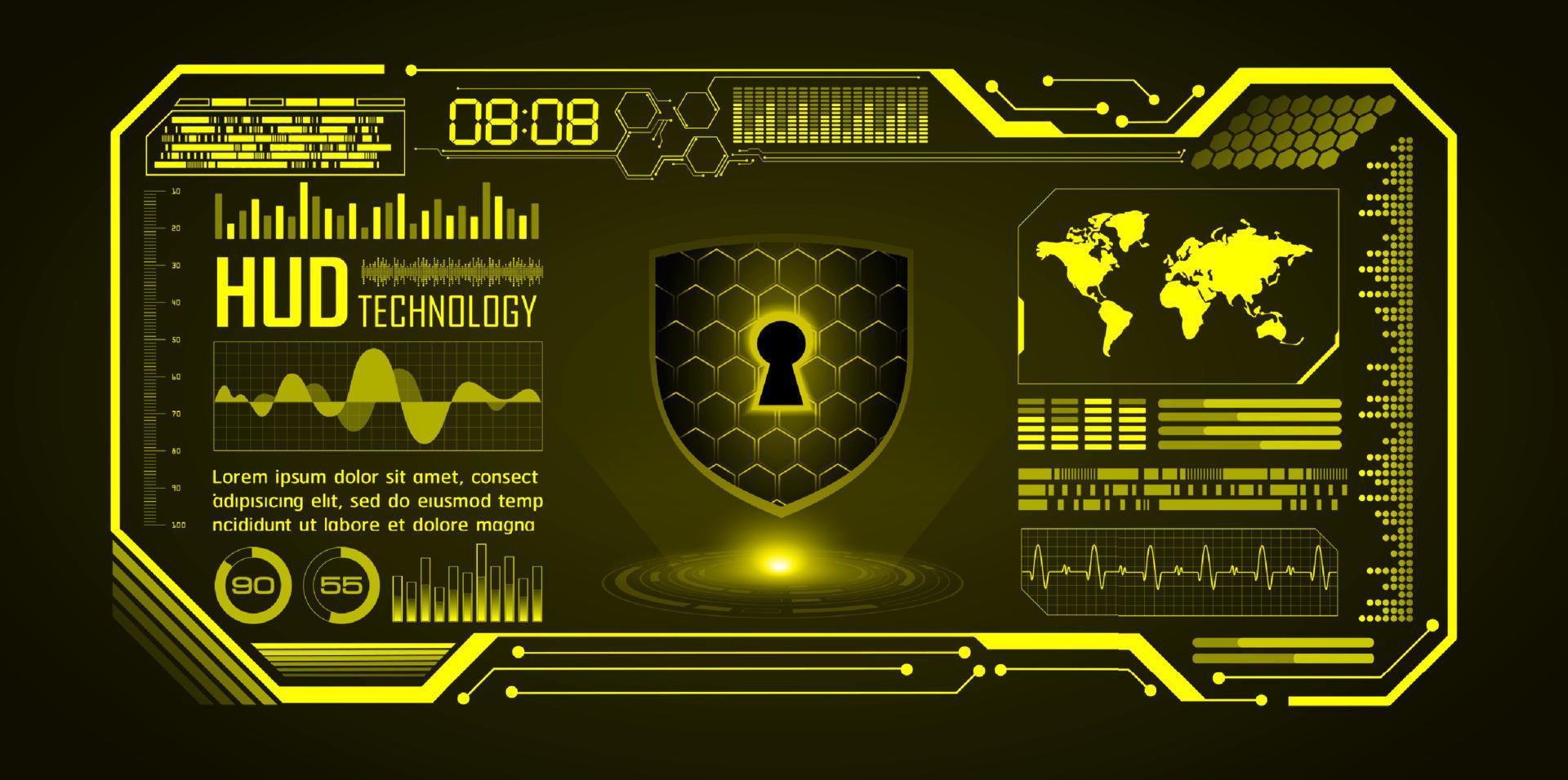 Modern Cybersecurity Technology Background with padlock vector