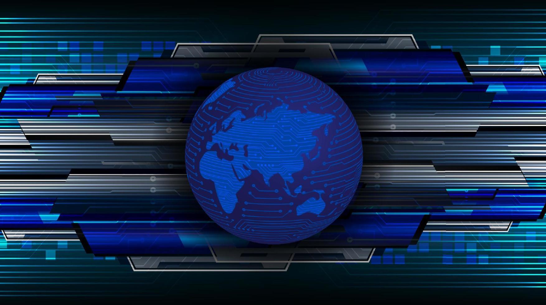 Modern Holographic Globe on Technology Background vector