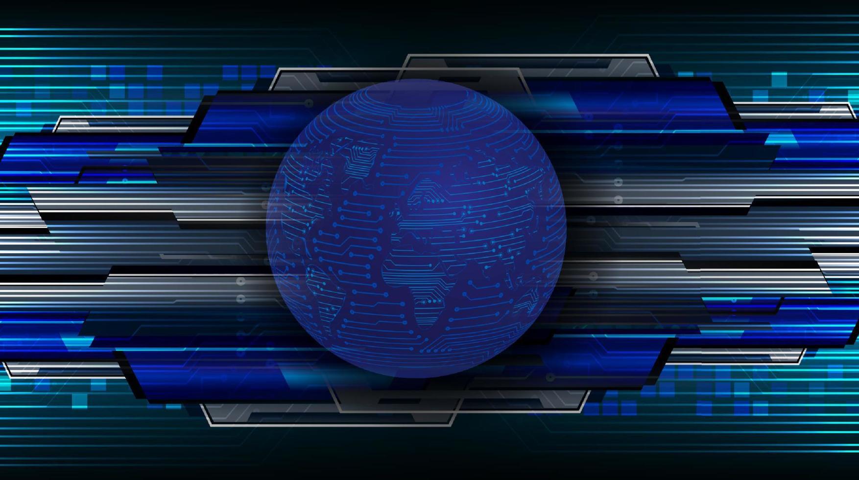 Modern Holographic Globe on Technology Background vector