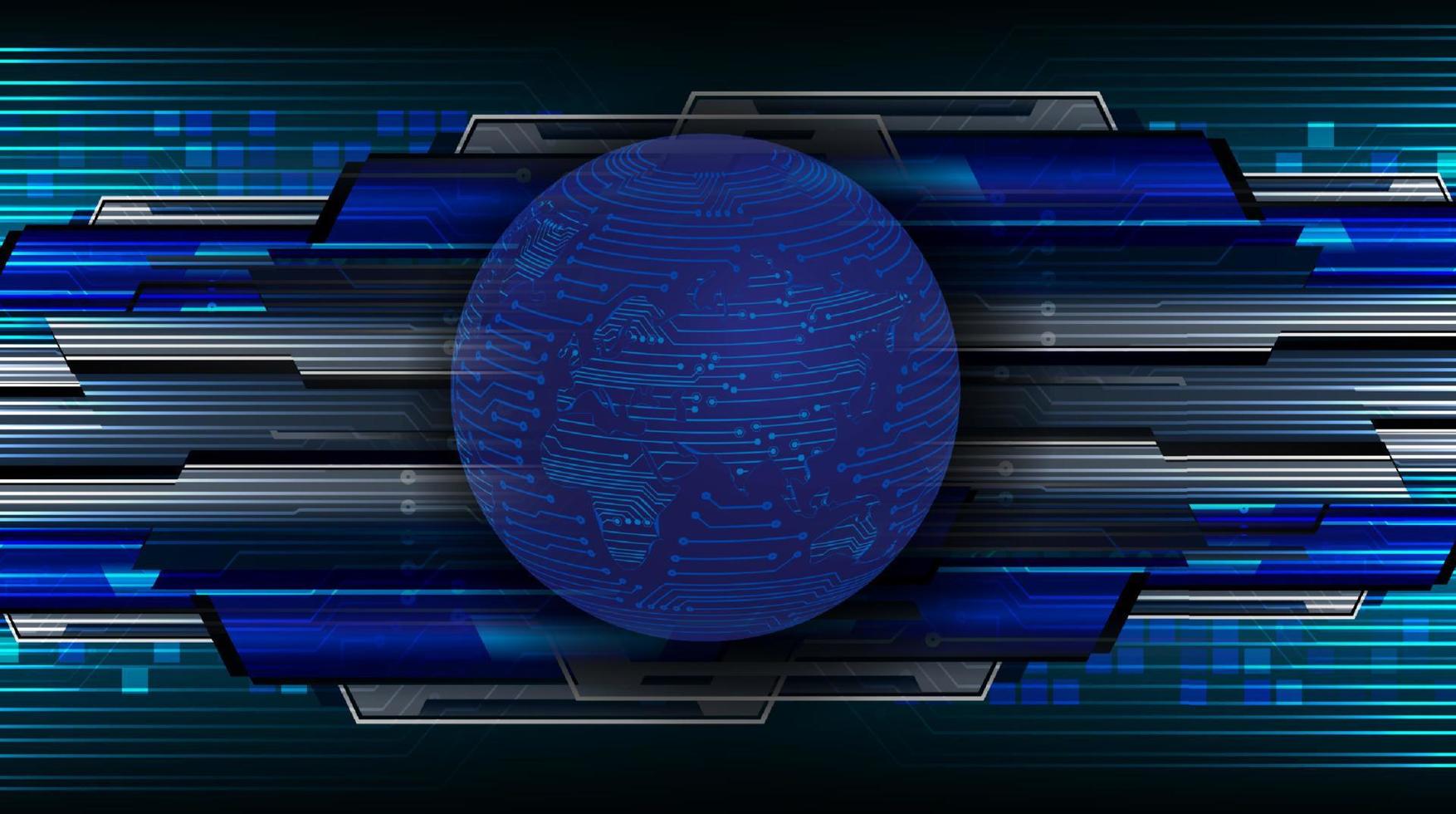 Modern Holographic Globe on Technology Background vector