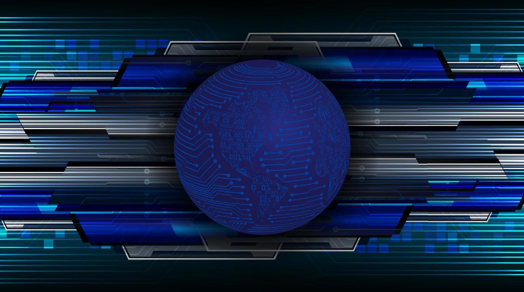 Modern Holographic Globe on Technology Background vector