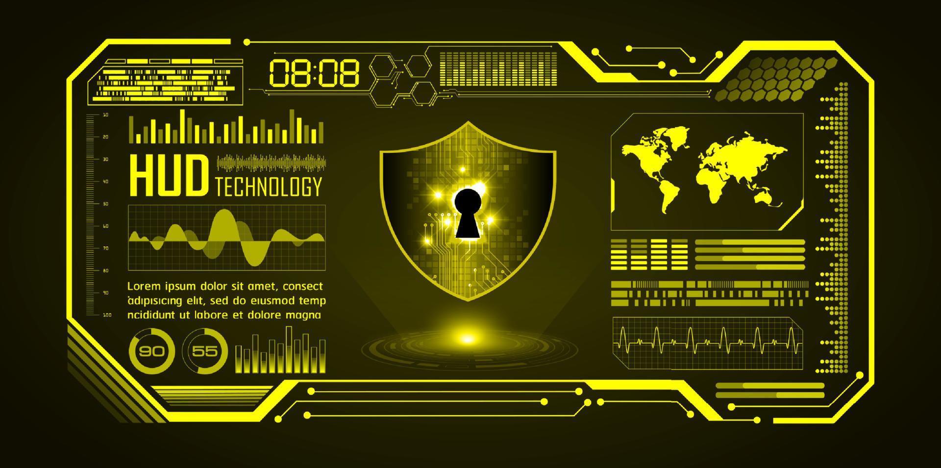 Modern Cybersecurity Technology Background with padlock vector