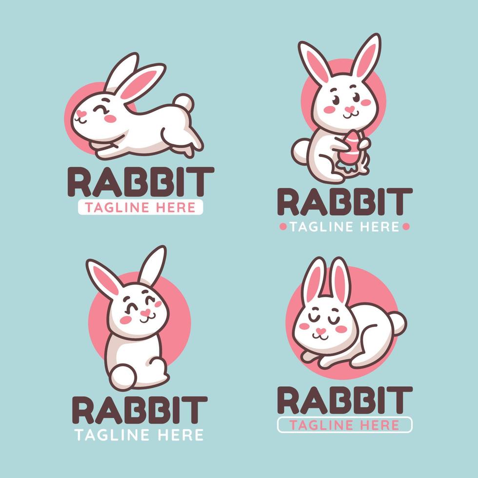 Cute Rabbit Logo vector