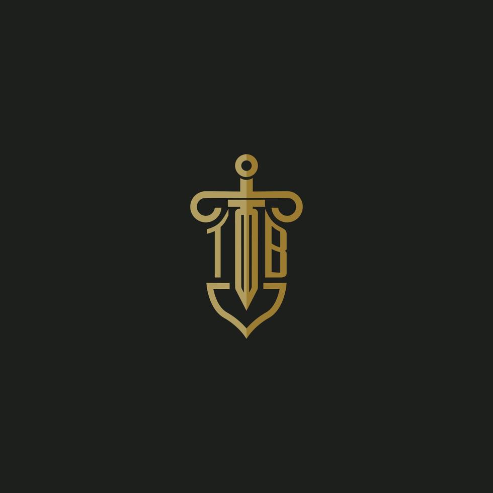 TB initial monogram logo design for law firm vector image