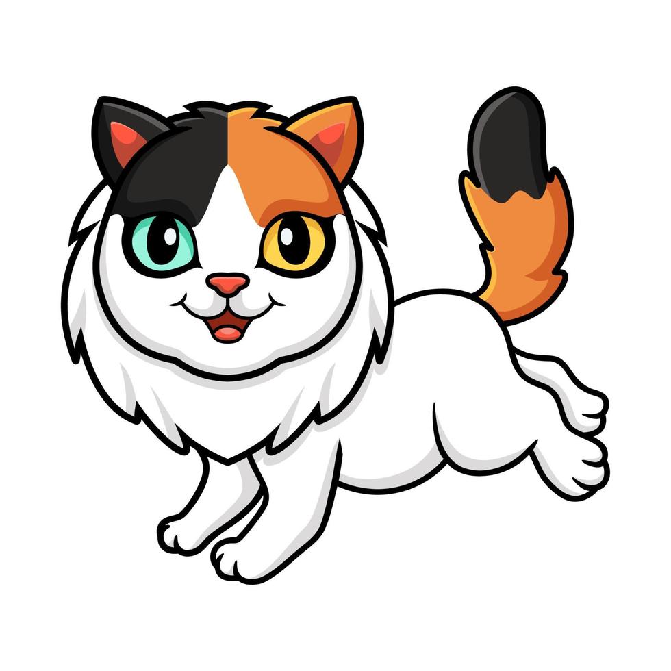 dibujos animados lindo gato furgoneta turca vector