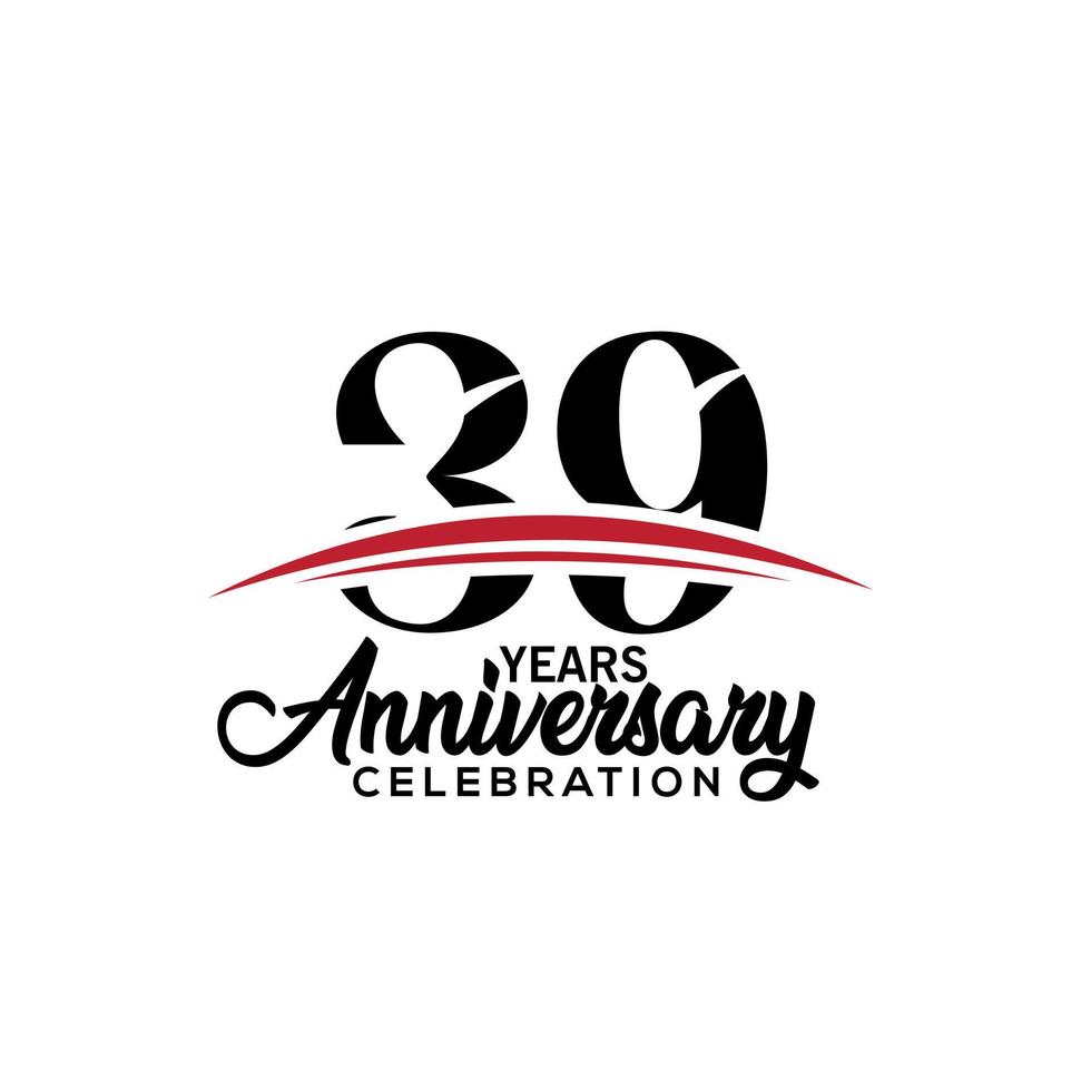 39th anniversary celebration design template for booklet with red and black colour , leaflet, magazine, brochure poster, web, invitation or greeting card. Vector illustration.