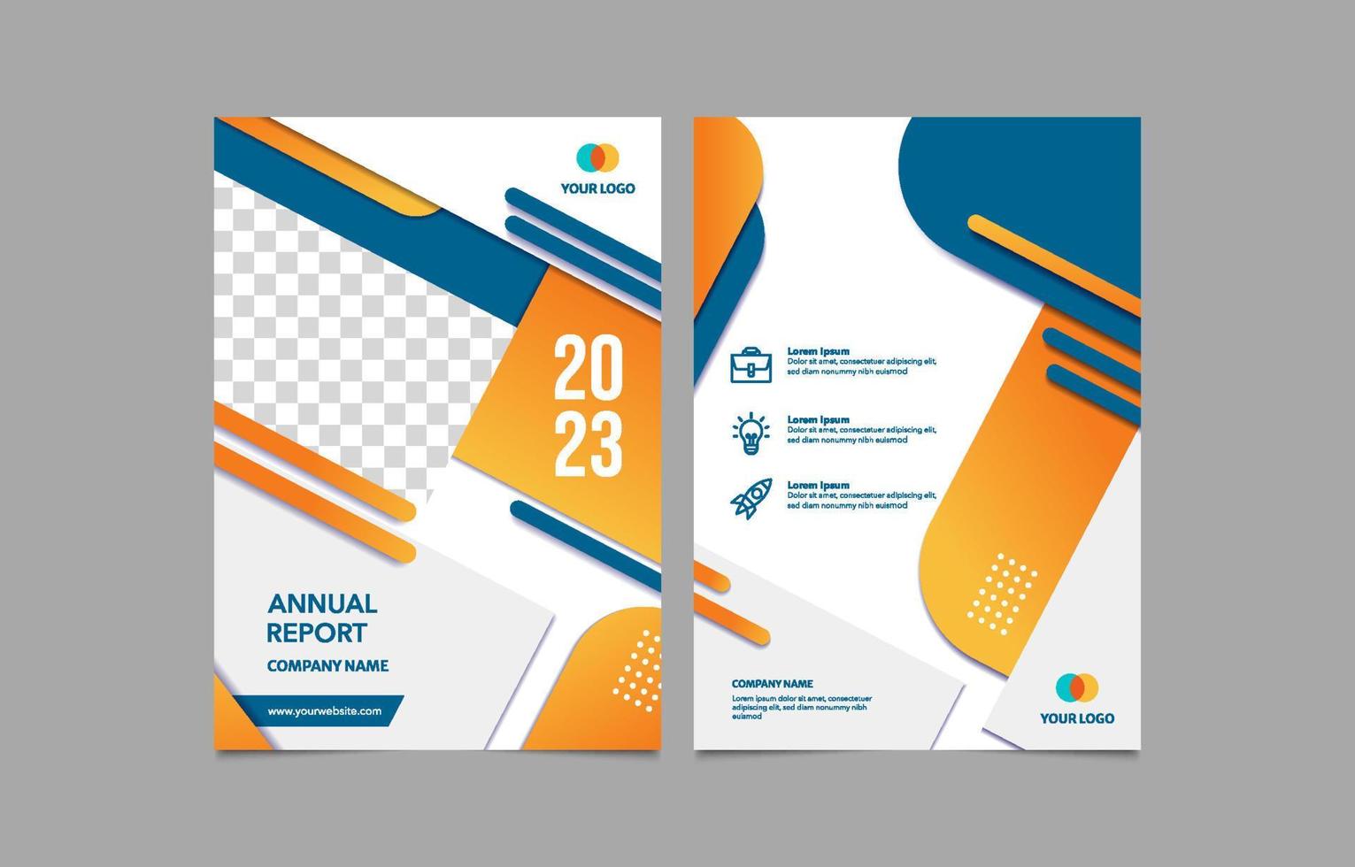 Abstract Annual Report Template vector