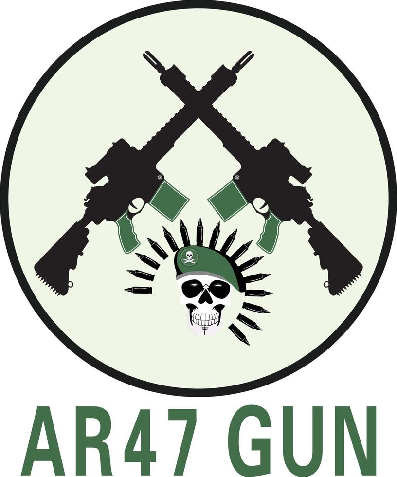 archivo vectorial editable de diseño de logotipo de bala y logotipo de pistola ventajosa vector
