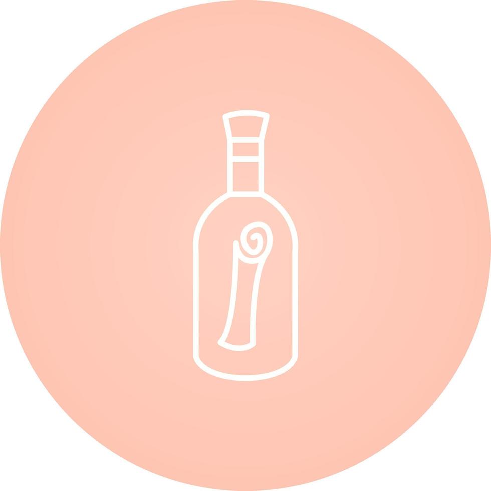 Scroll in Bottle Vector Icon