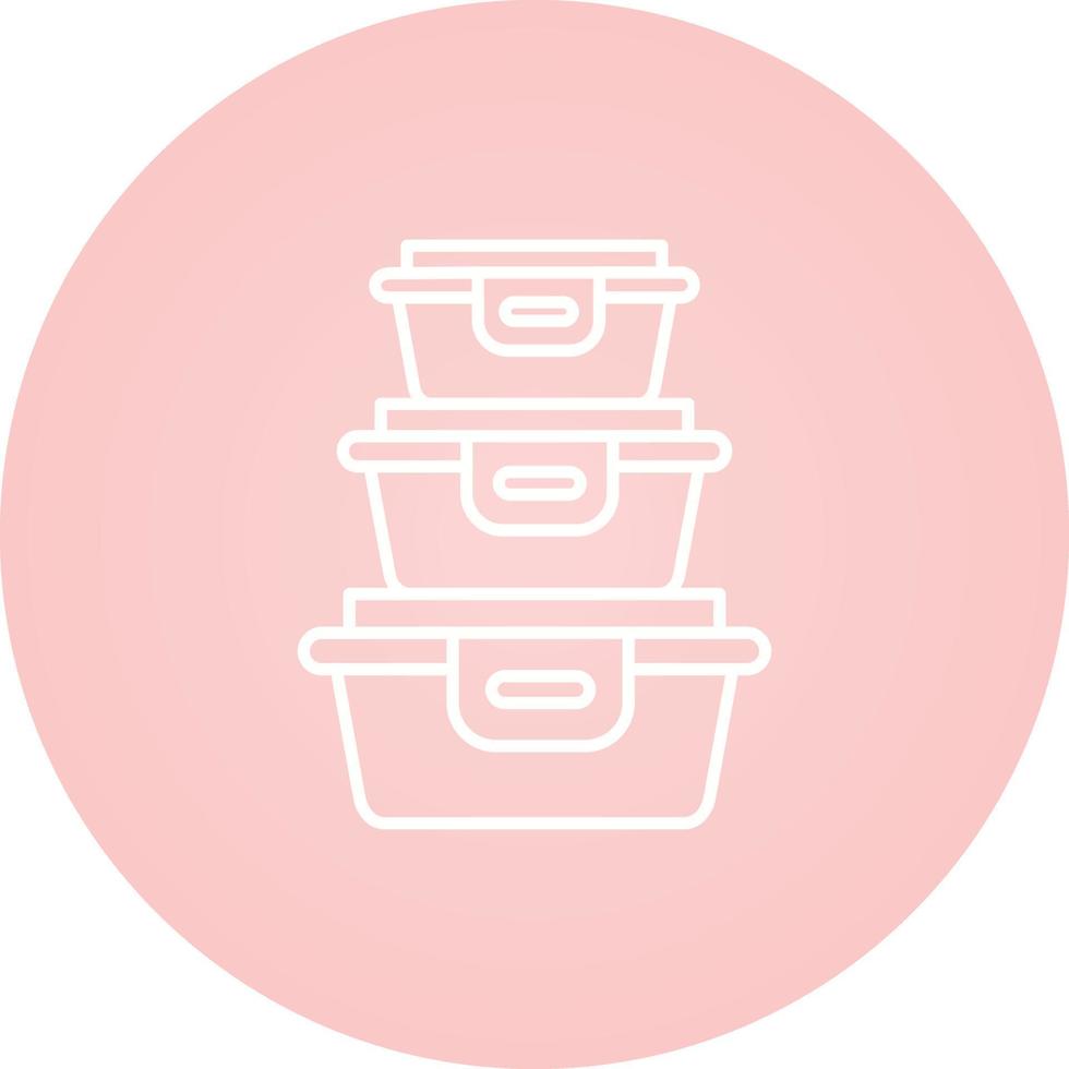 Plastic Food Container Vector Icon