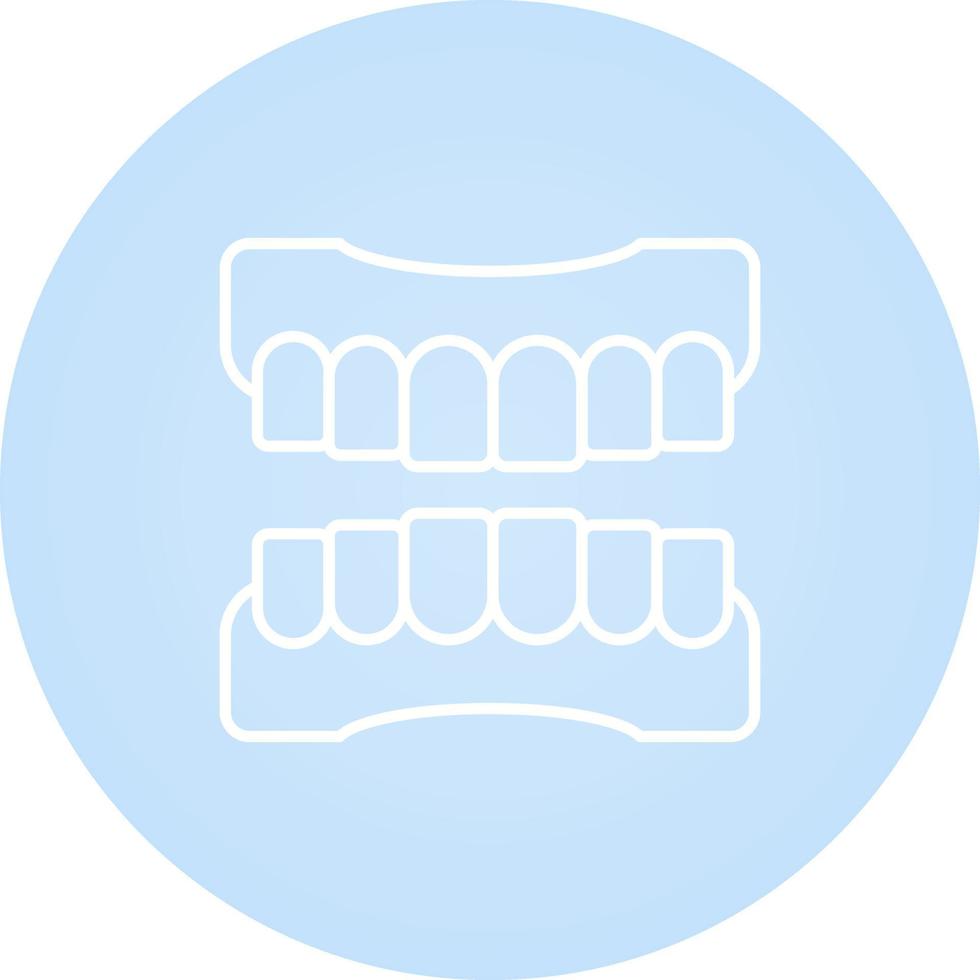 icono de vector de dentadura postiza