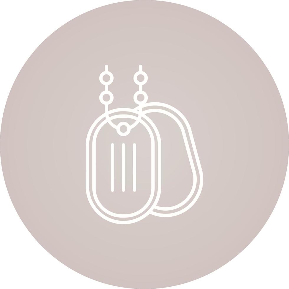Army Dog Tag Vector Icon