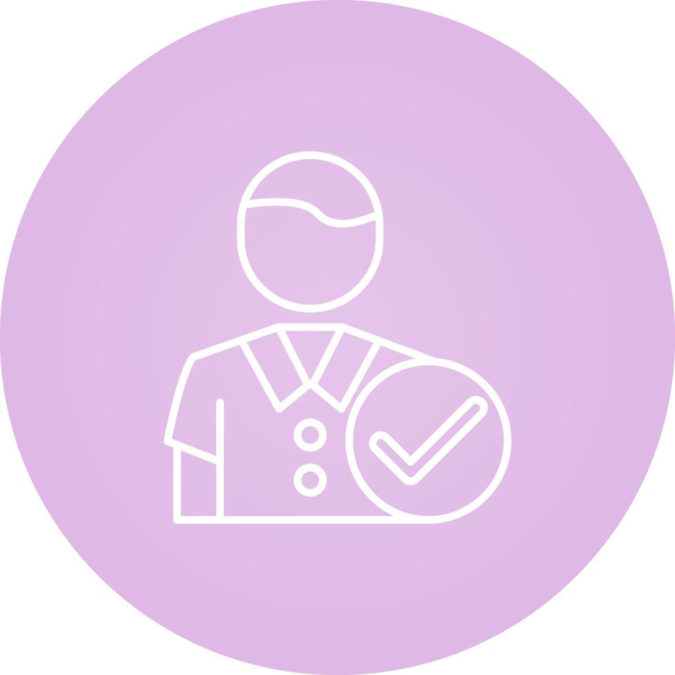 Man Accept Vector Icon