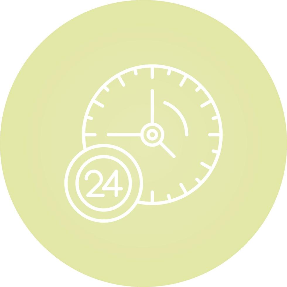 24 Hour Service Vector Icon
