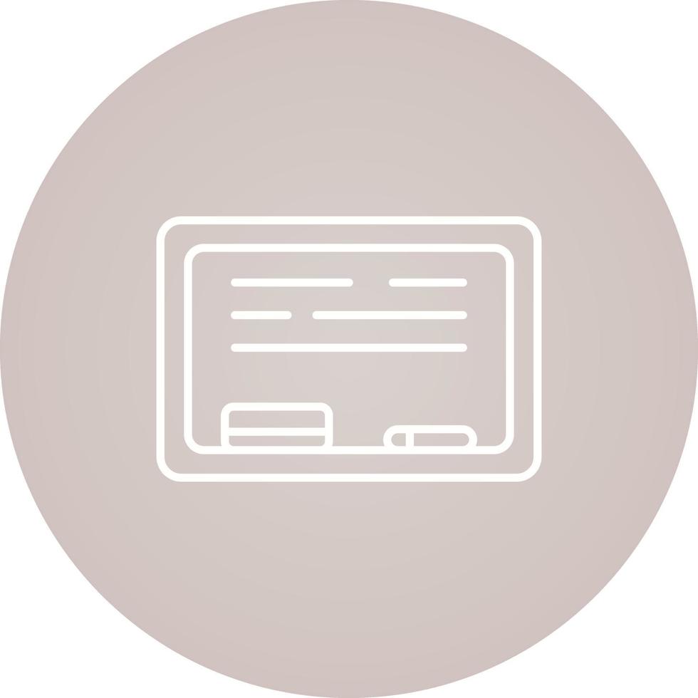 White Board Vector Icon