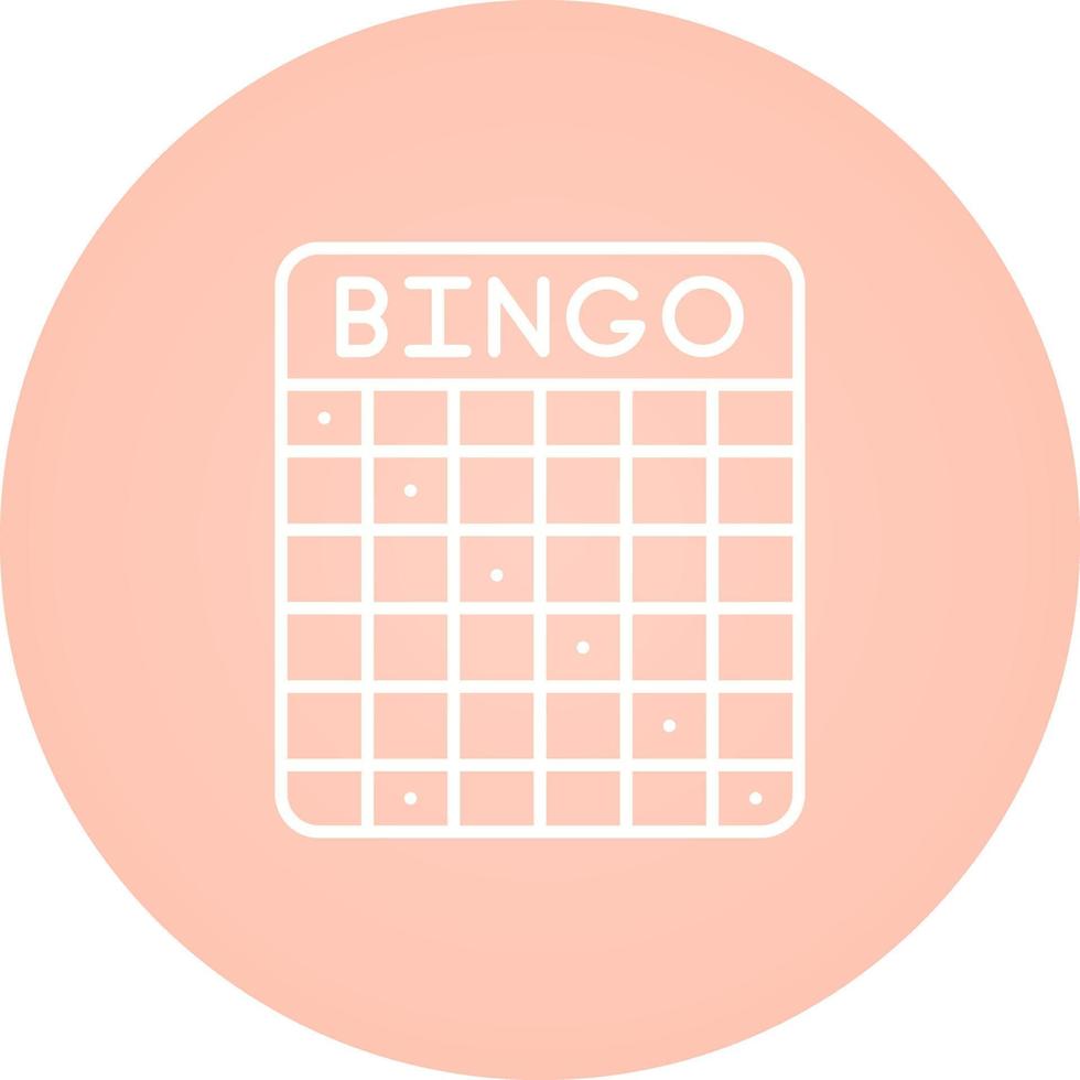 icono de vector de bingo