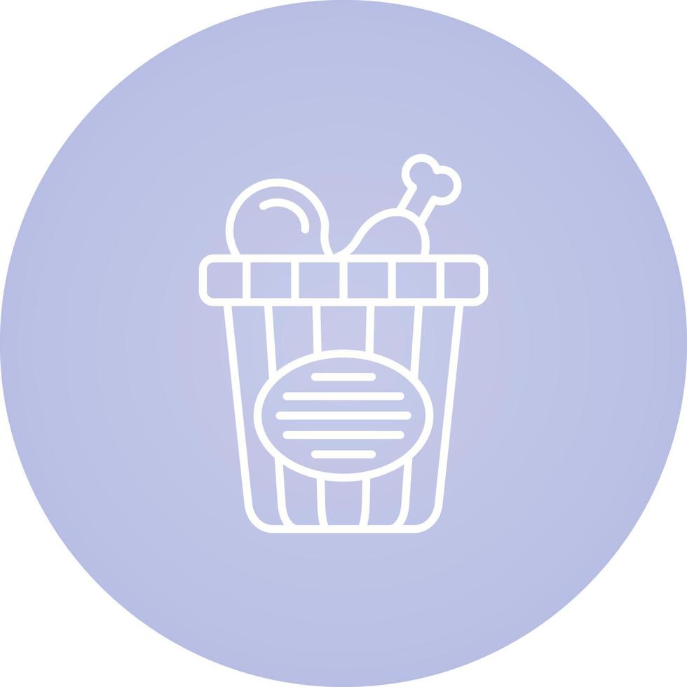 Chicken Bucket Vector Icon