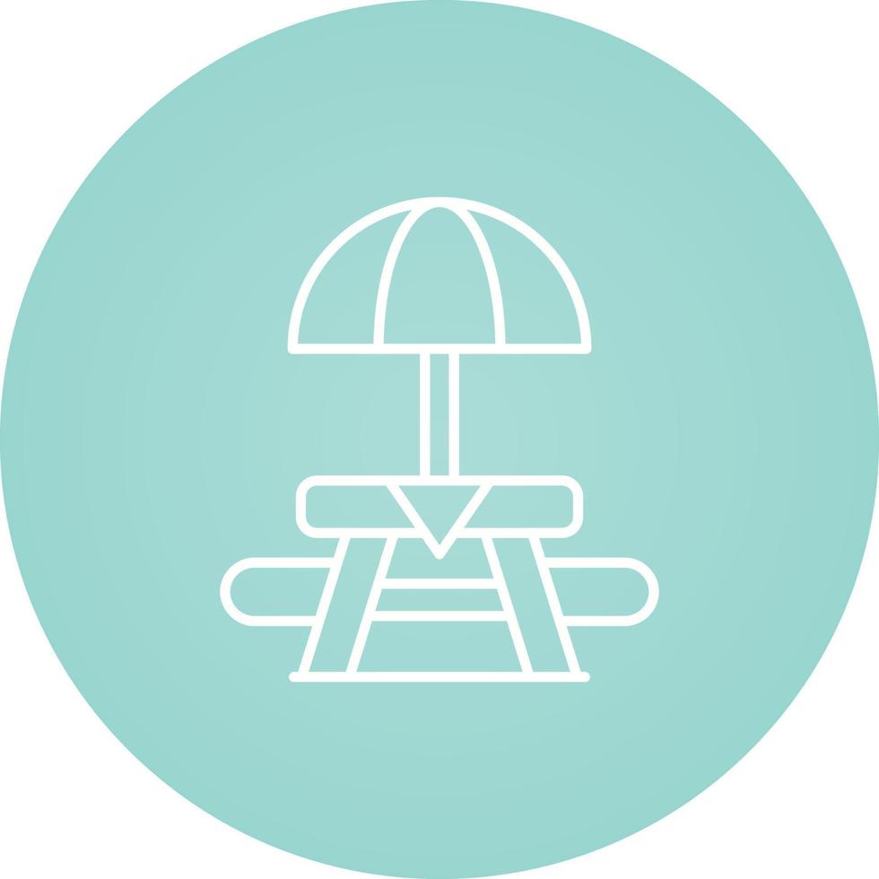 Picnic Table Vector Icon