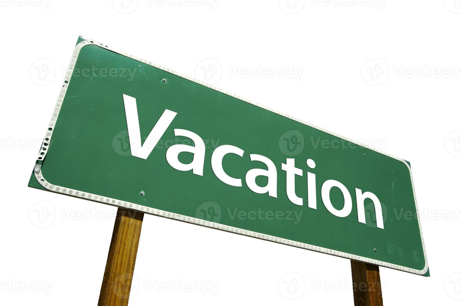 Vacation Green Road Sign photo