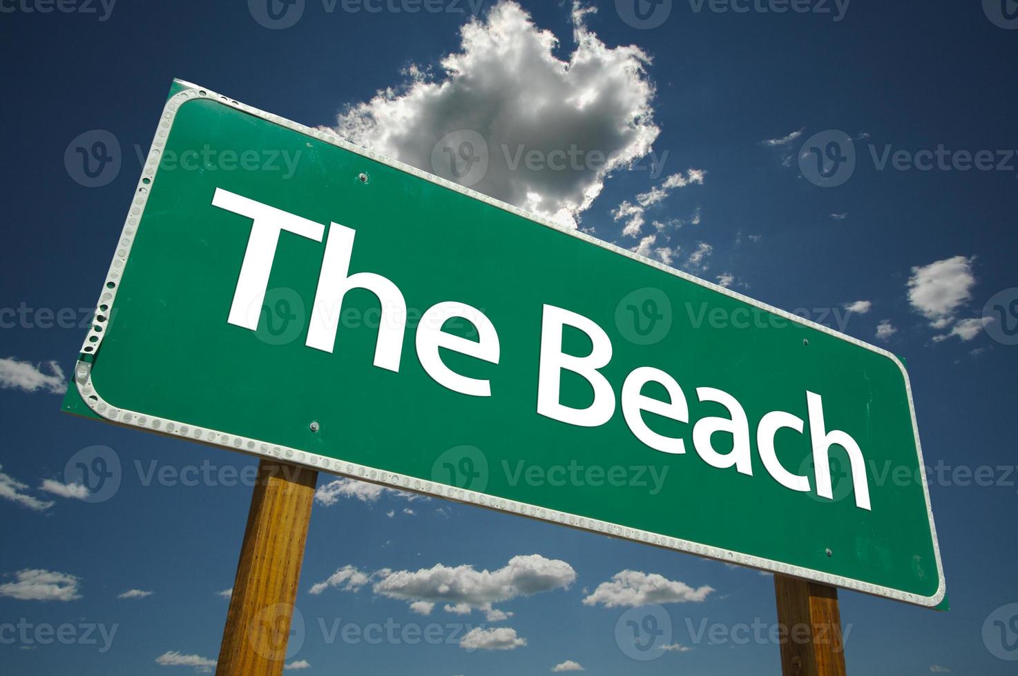 The Beach Green Road Sign photo