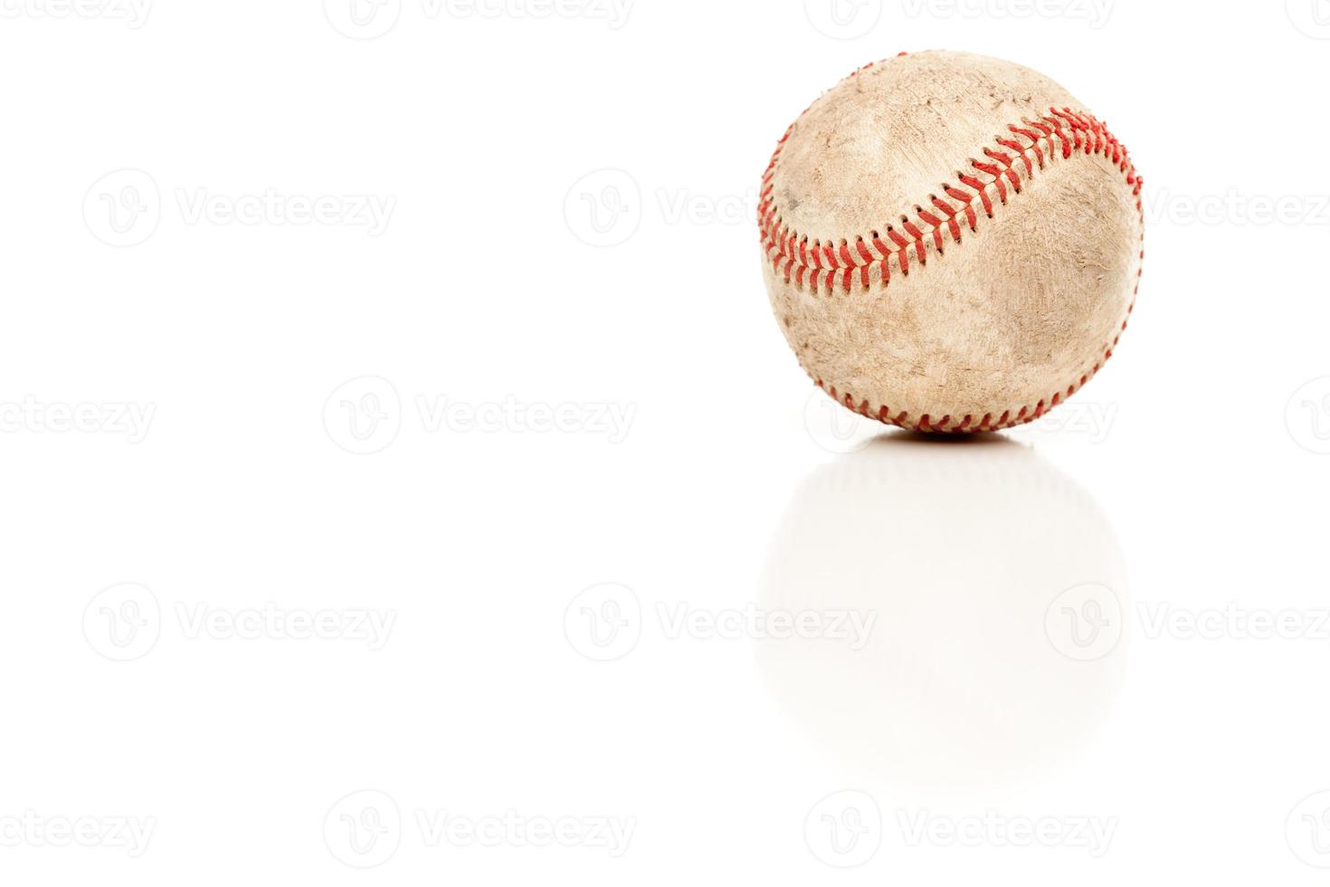 Single Baseball Isolated on White photo