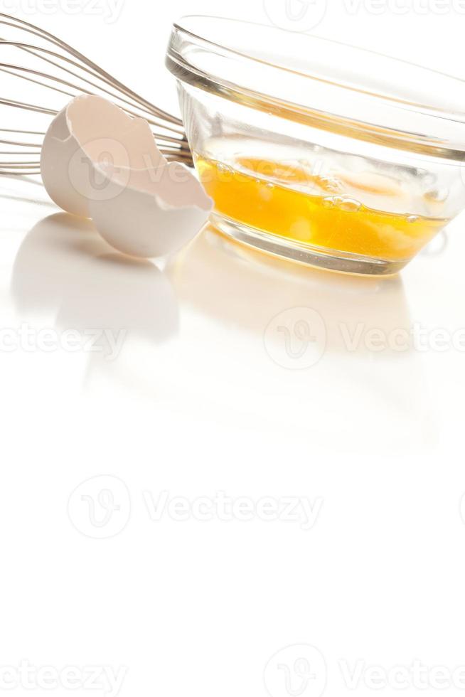 Hand Mixer with Eggs in Glass Bowl photo