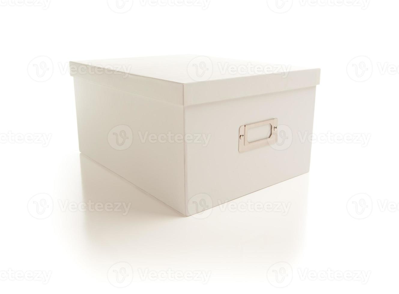 White File Box Isolated on Background photo