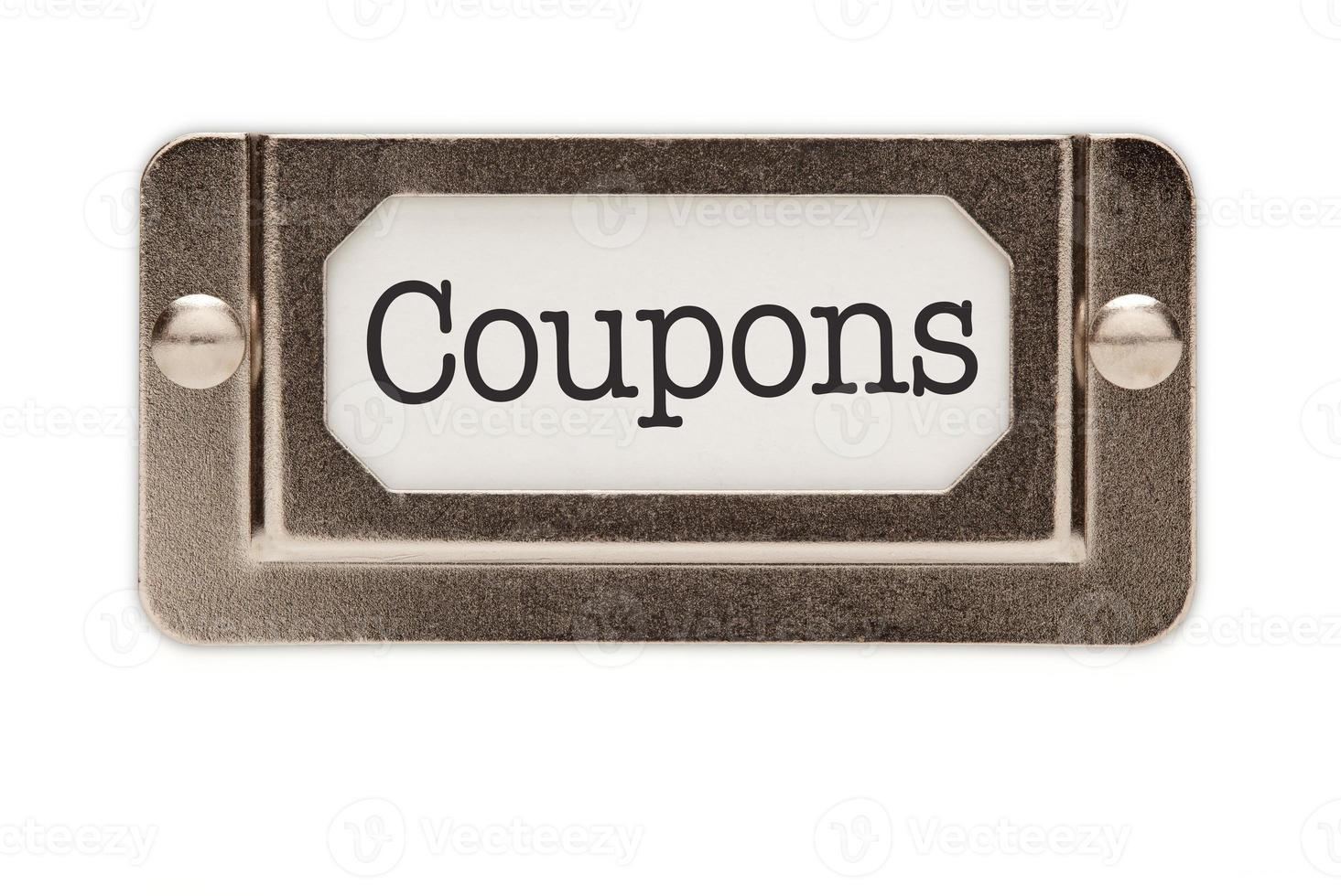 Coupons File Drawer Label photo