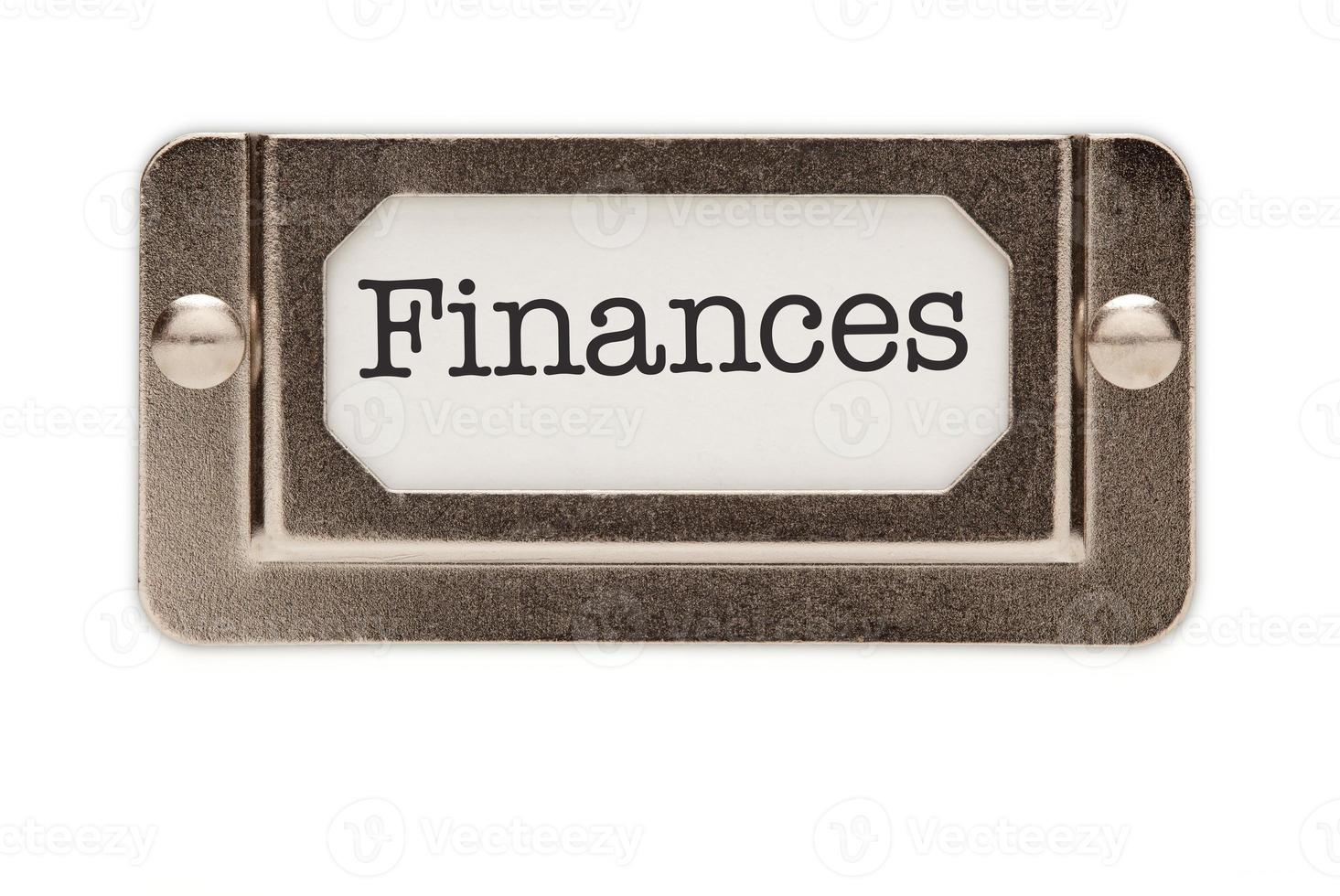 Finances File Drawer Label photo