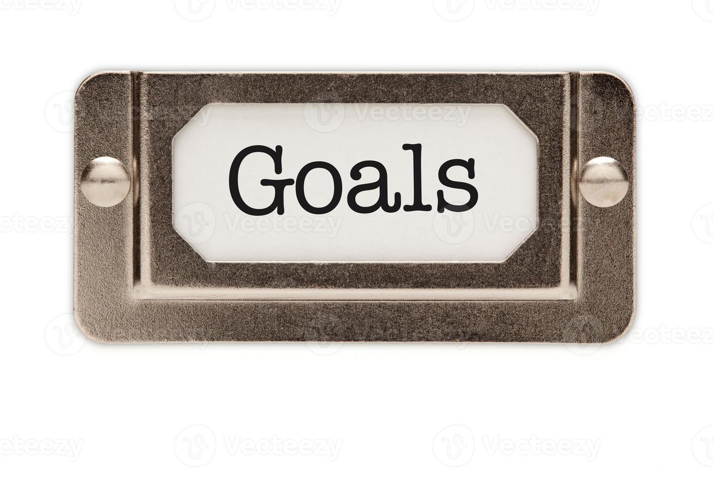 Goals File Drawer Label photo