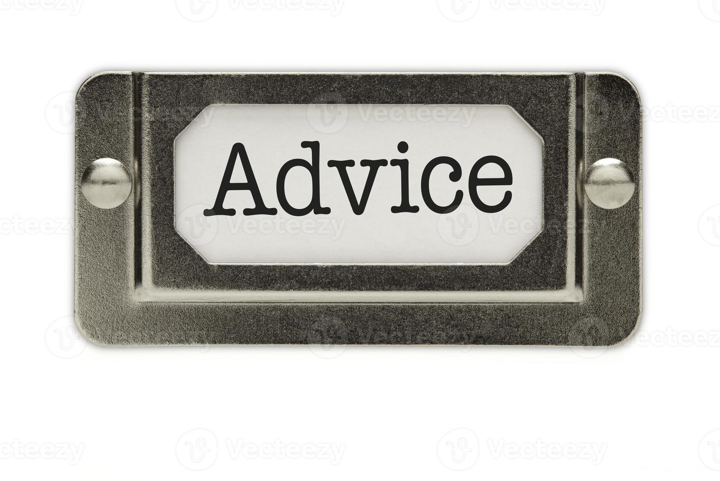 Advice File Drawer Label photo