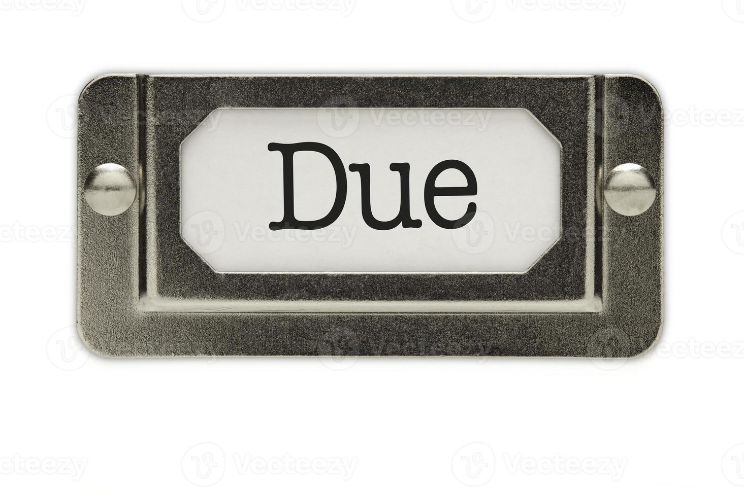 Due File Drawer Label photo
