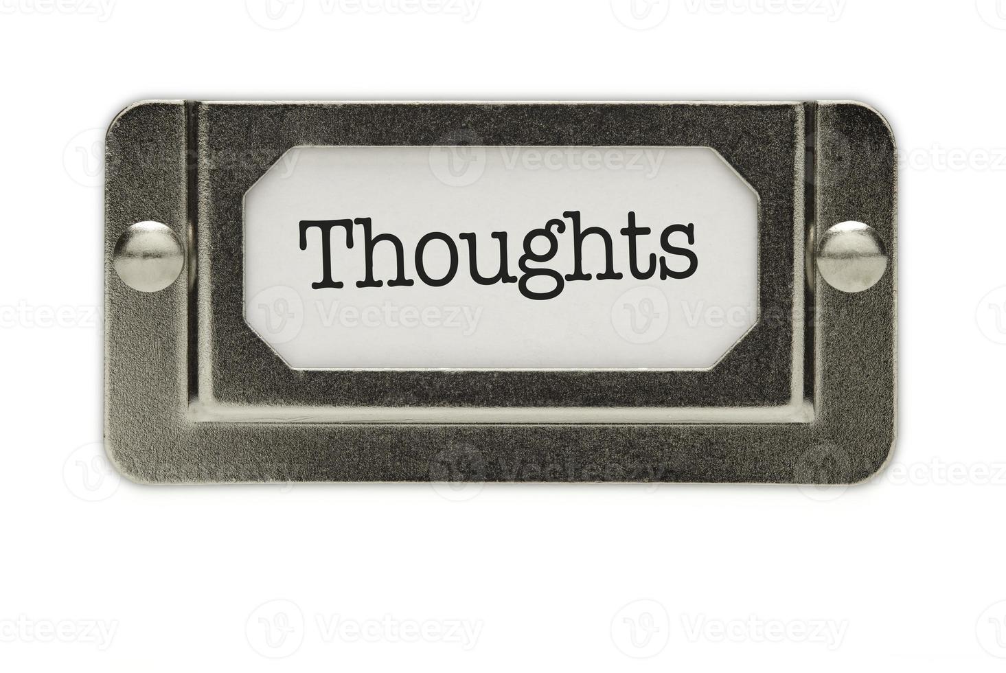 Thoughts File Drawer Label photo