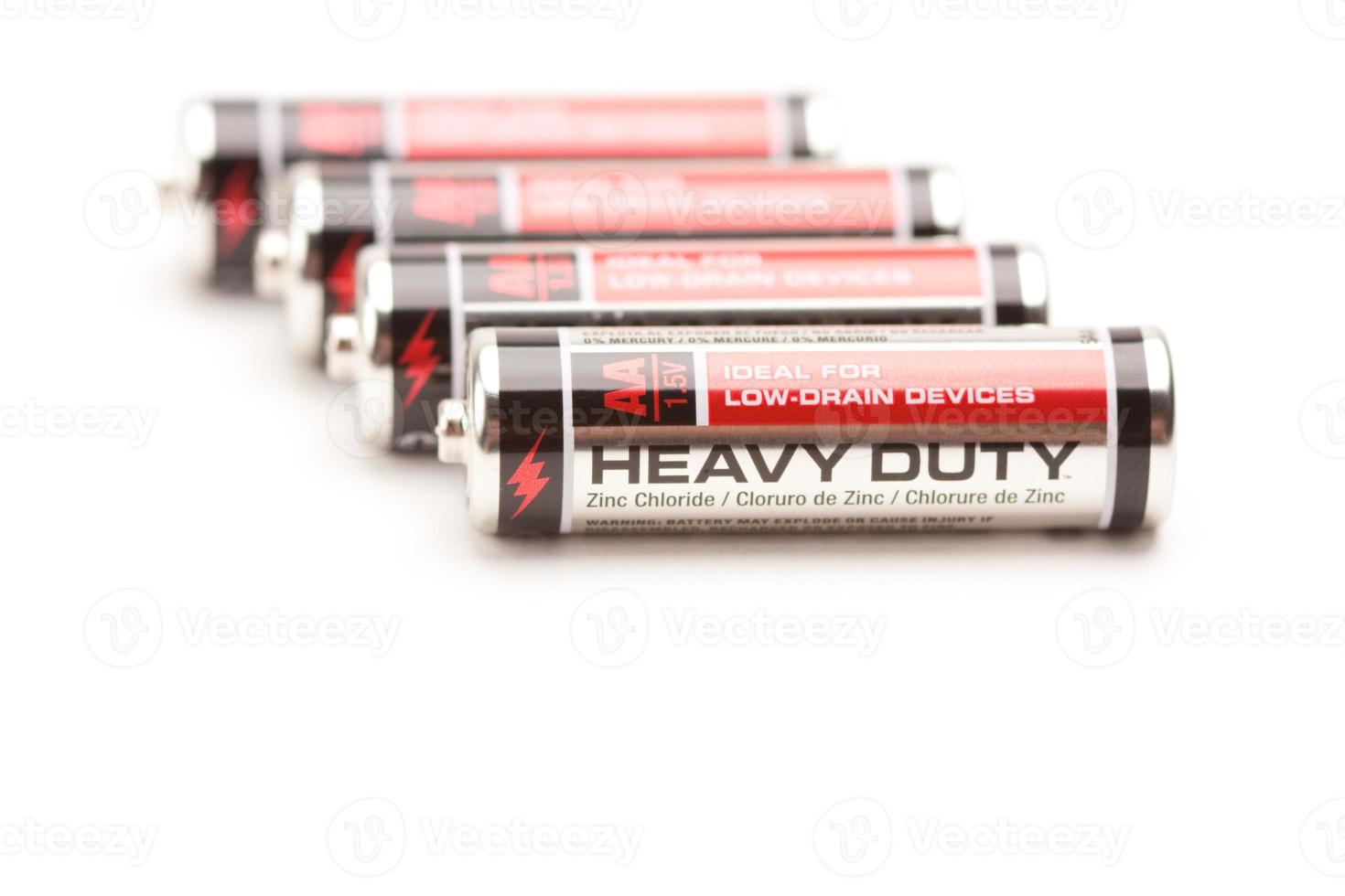 Batteries on White photo