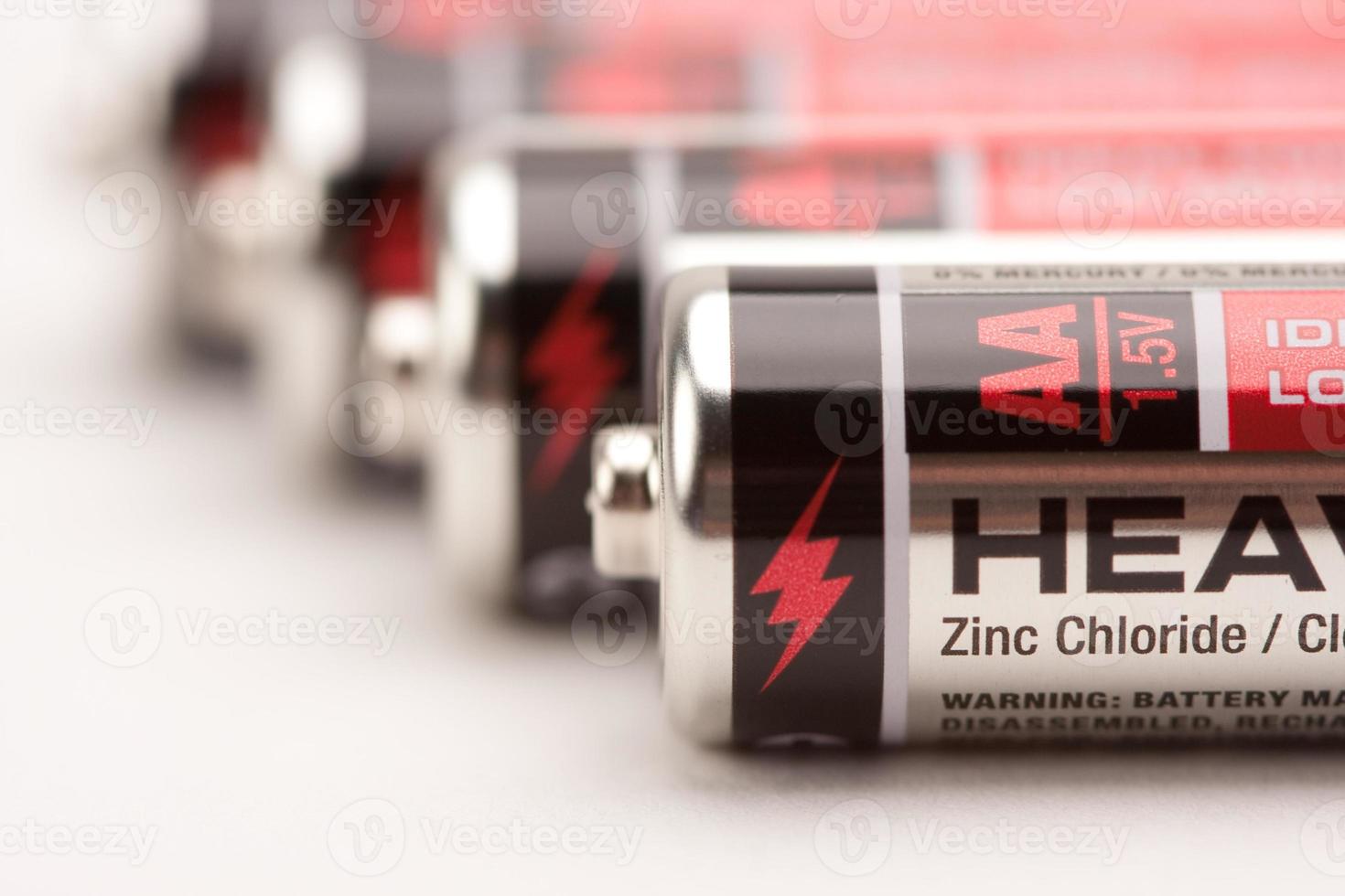 Batteries on White photo