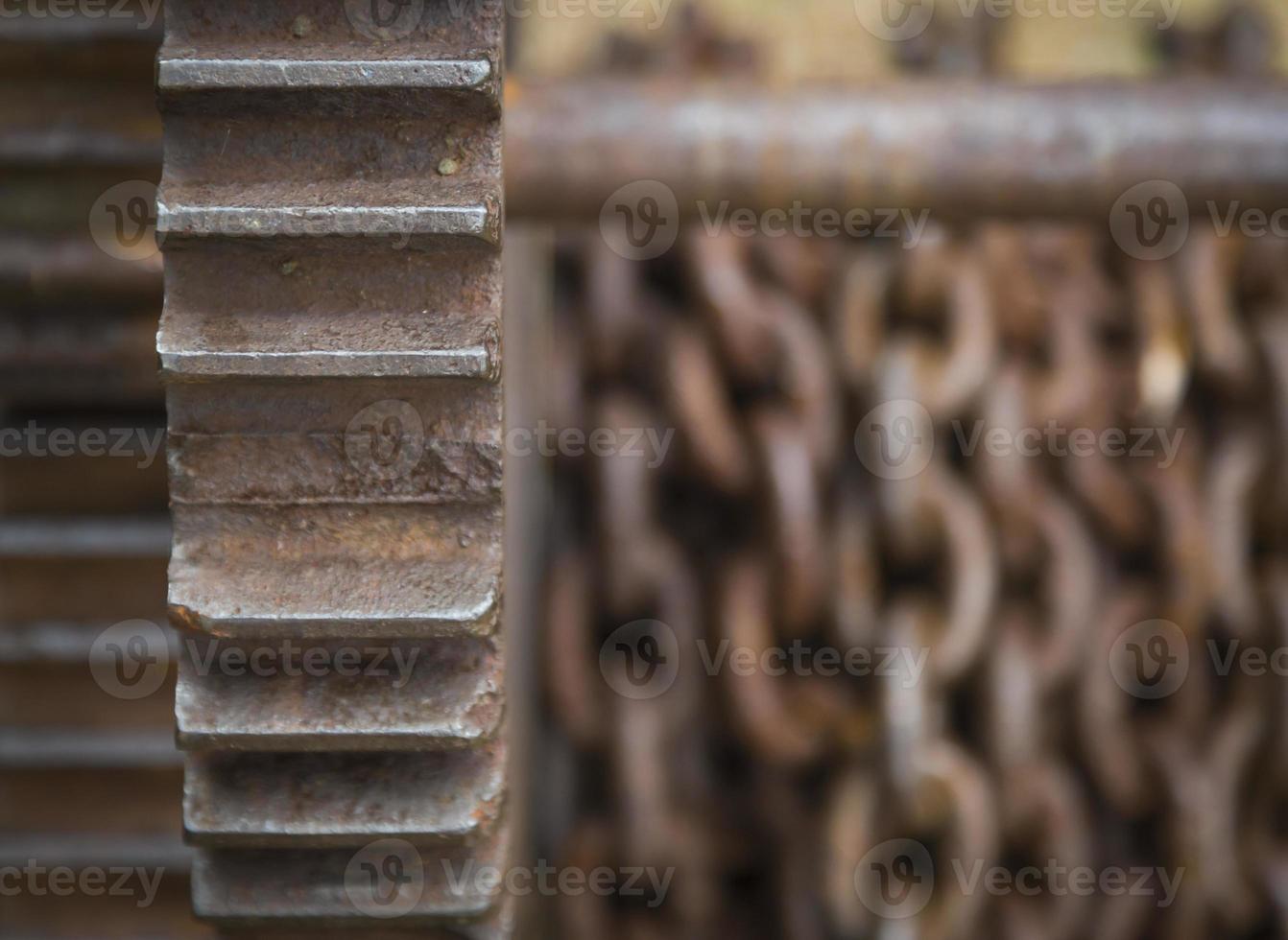 Rusty Gears and Chain Background photo