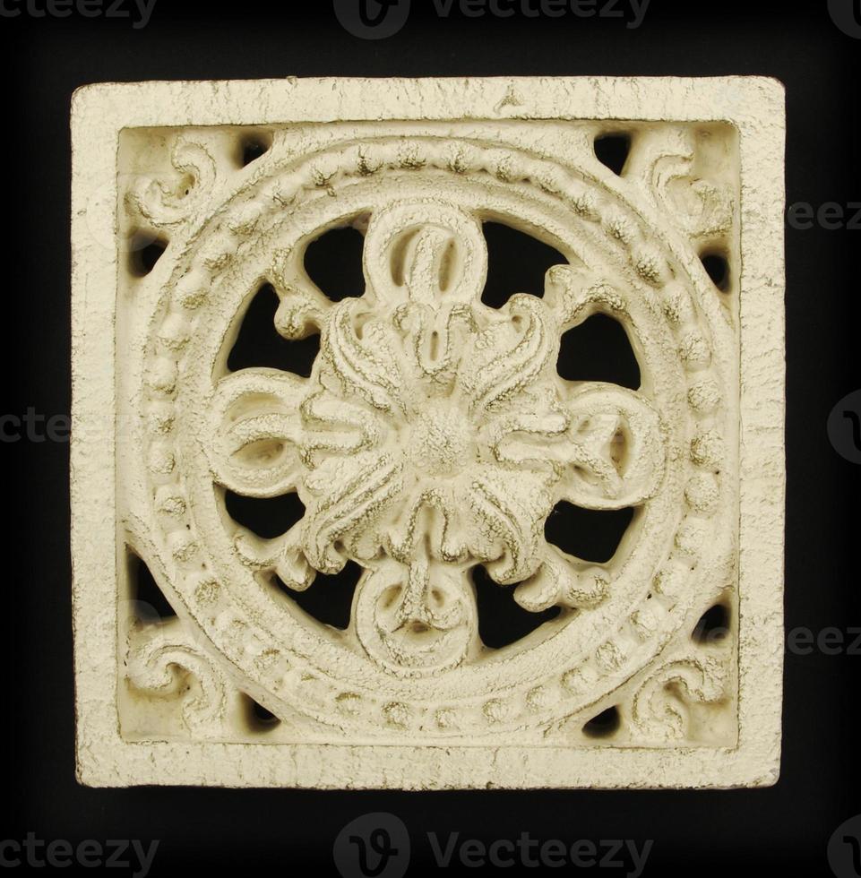 Ornate Wood Carving Ornament photo