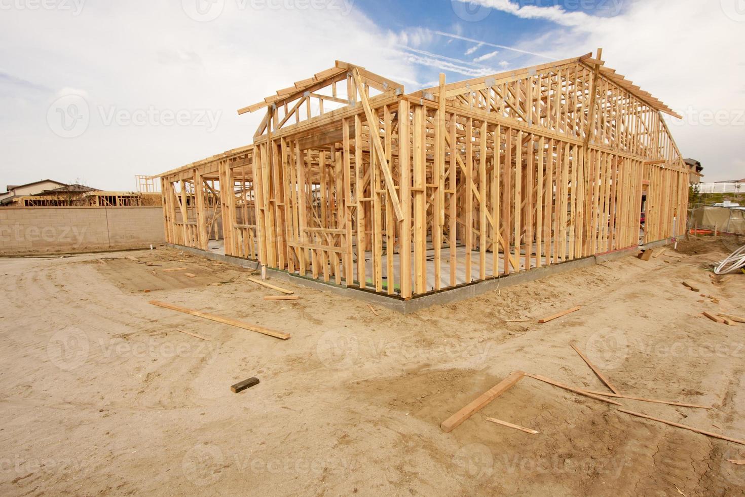 New Construction Home Framing Abstract photo