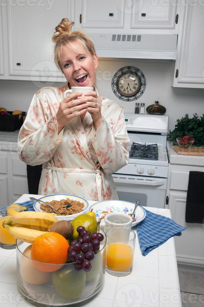 Attractive Woman In Kitchen photo