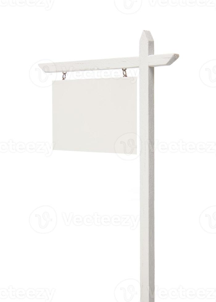 Blank Real Estate Sign on White photo