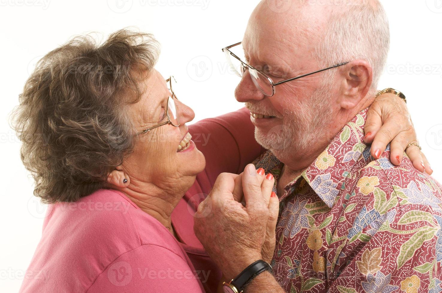 Happy Senior Couple Dancing photo