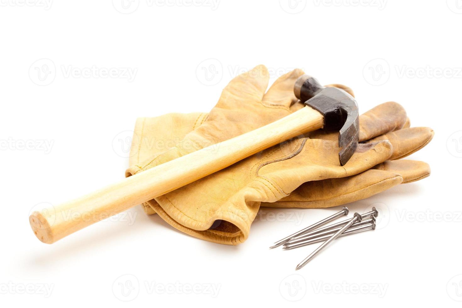 Hammer, Gloves and Nails photo