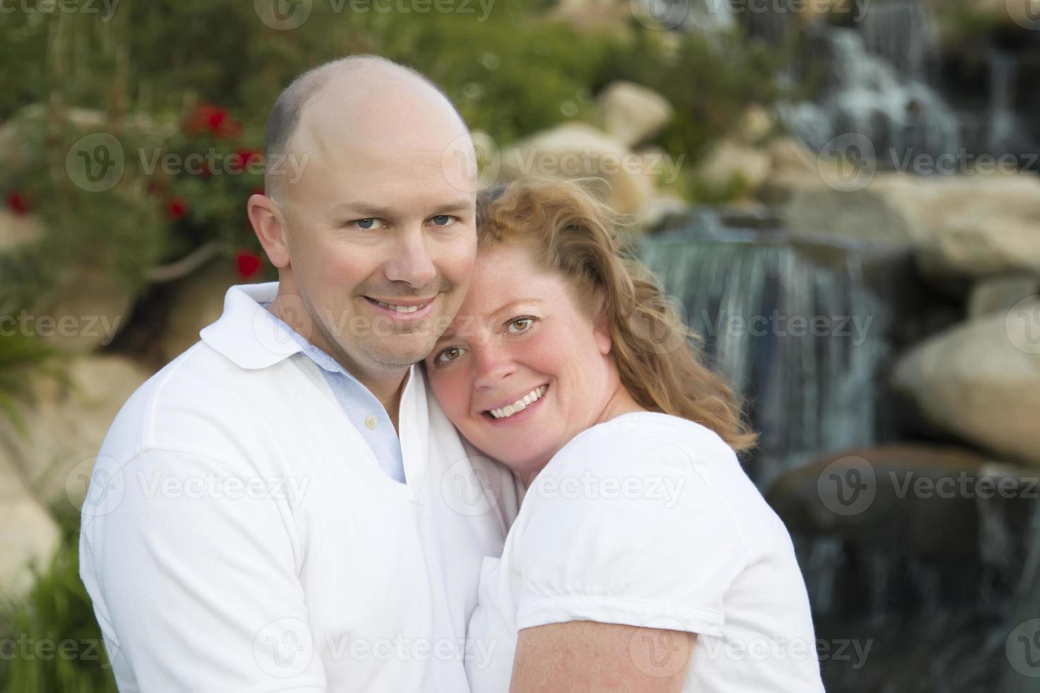 Attractive Couple Portrait in Park photo