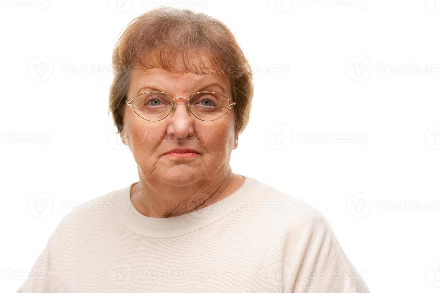 Pensive Attractive Senior Woman photo
