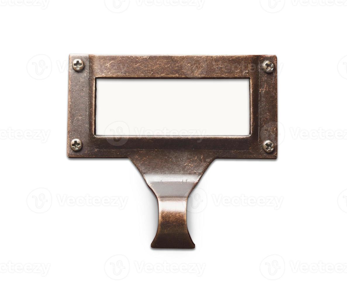 Antique Blank File Label photo