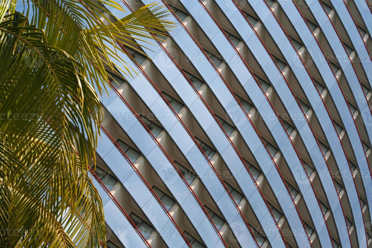 Abstract of reflective high-rise building. photo