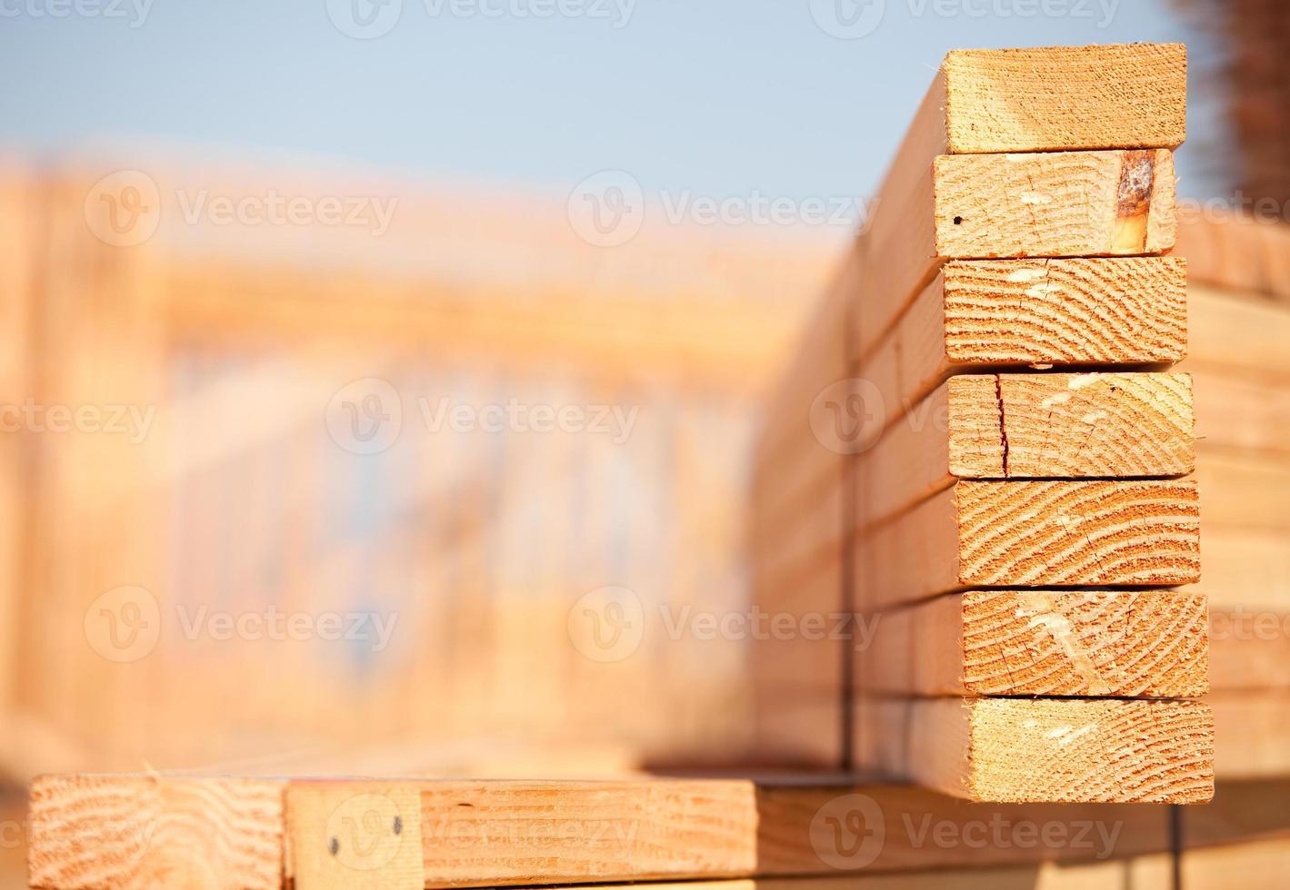 Stack of Building Lumber photo